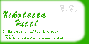 nikoletta huttl business card